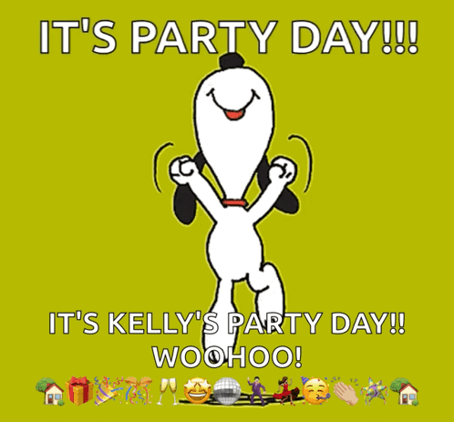 Snoopy Dancing It's Party Day