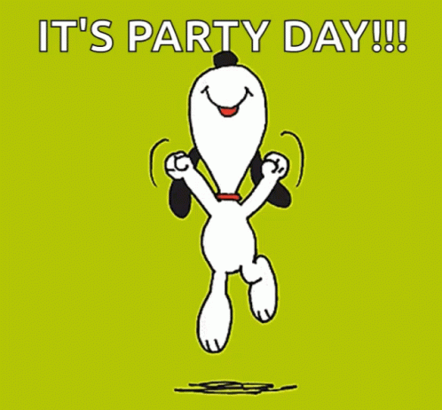 Snoopy Dancing It's Party Day