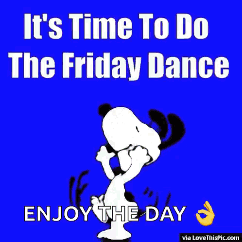 Snoopy Dancing It's Time For Friday Dance GIF