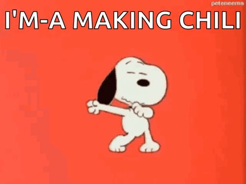 Snoopy Dancing Making Chili GIF