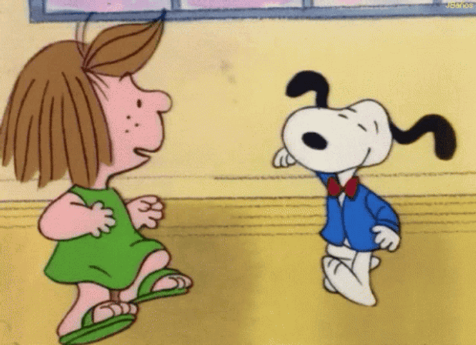 Snoopy Dancing Peppermint Patty GIF
