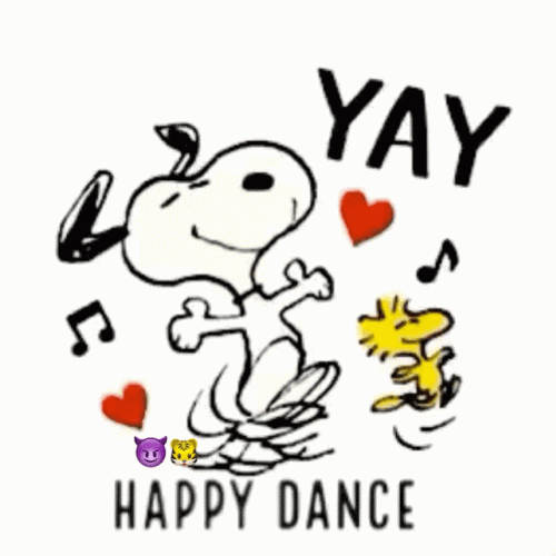 Snoopy Dancing Woodstock Happy Dance Yay GIF