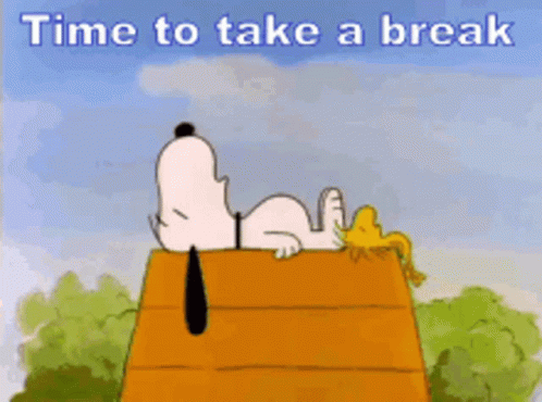 Snoopy Dog Sleeping Time To Winter Break GIF