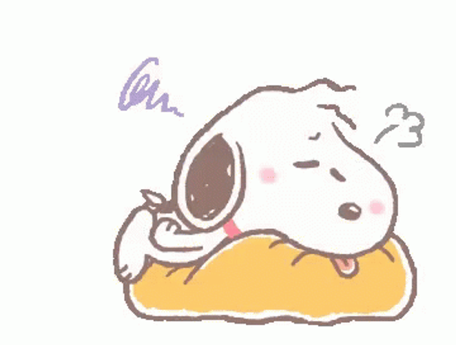 Snoopy Dog Tired GIF