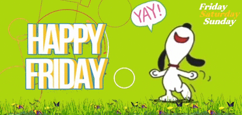 Snoopy Fireworks Display Saying It's Friday