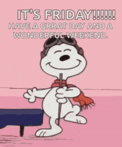 Snoopy Friday Dance Wonderful Weekend GIF