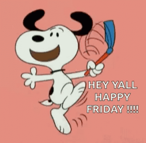 Snoopy Friday Happy Excited GIF