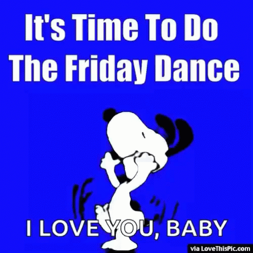 Snoopy Friday I Love You Baby Dance GIF