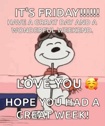 Snoopy Friday Love You Great Week GIF