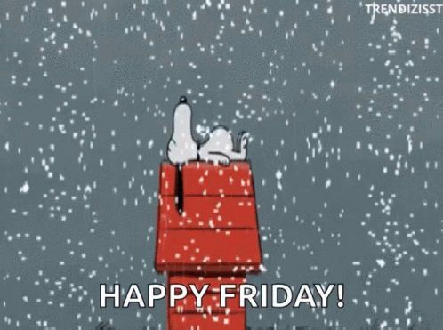 Snoopy Friday Snow Chill GIF