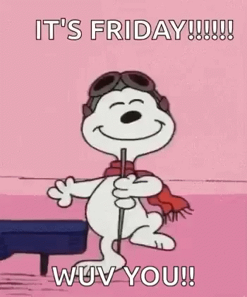 Snoopy Friday Wuv You Dance GIF