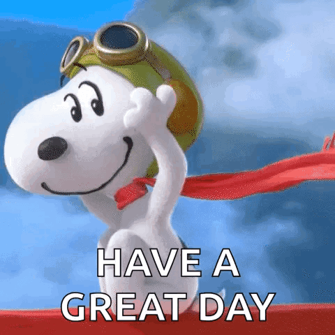 Snoopy Wearing Helmet And Goggles GIF