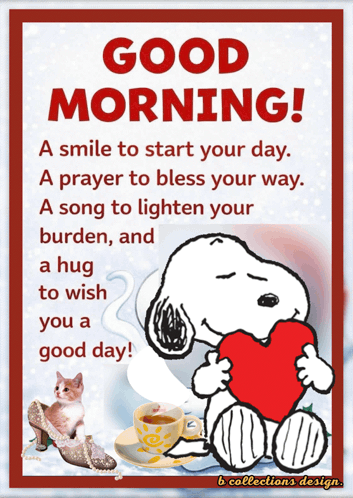 Snoopy Good Morning Poster