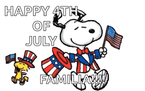 Snoopy Holding American Flag 4th of July