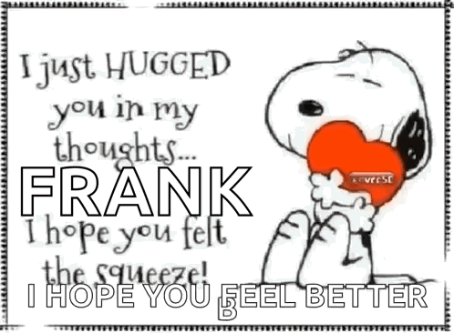 Snoopy Holding Heart I Just Hugged You In My Thoughts Frank GIF
