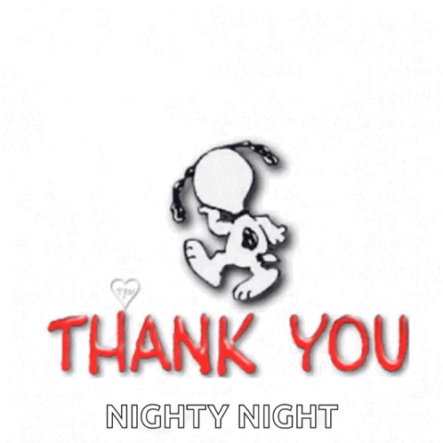 Snoopy Holding Heart Saying Thank You