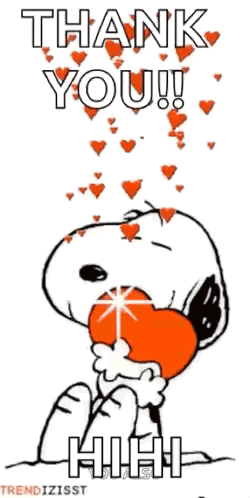 Snoopy Holding Heart With Hearts Falling From Sky GIF