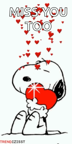 Snoopy Holding Red Heart GIF