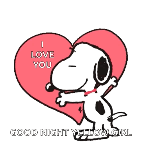 Snoopy Hugging Heart Saying I Love You GIF
