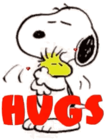 Snoopy Hugging Woodstock