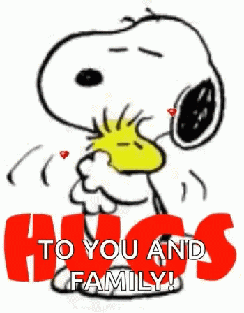 Snoopy Hugs Thinking Of You Sympathy GIF