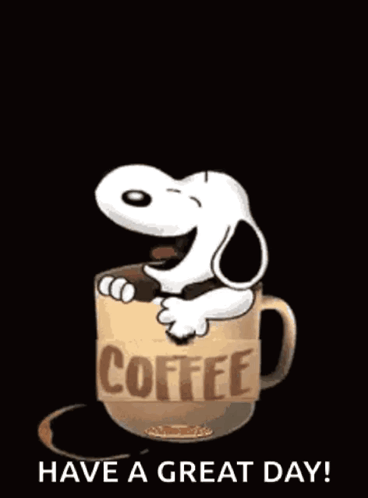 Snoopy in Coffee Cup Tuesday Begins