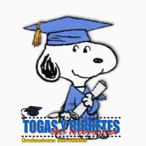 Snoopy in Graduation Cap and Gown