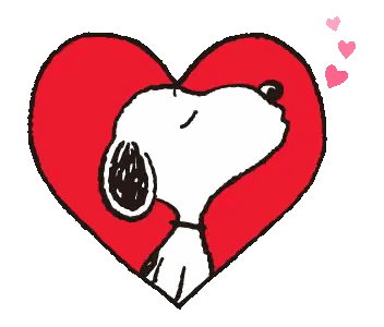 Snoopy in Red Heart