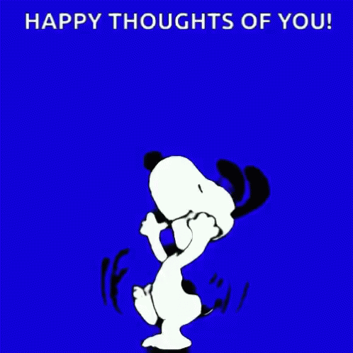 Snoopy Jumping With Happy Thoughts