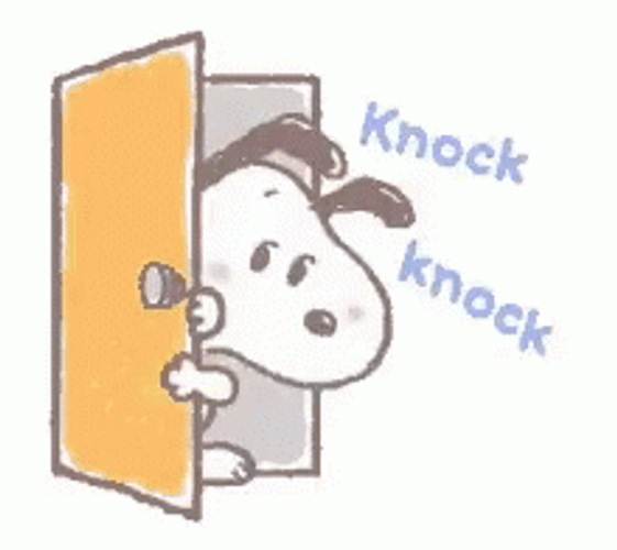 Snoopy Knock Knock The Door GIF