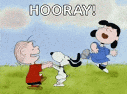 Snoopy Lucy and Linus Dancing in Field