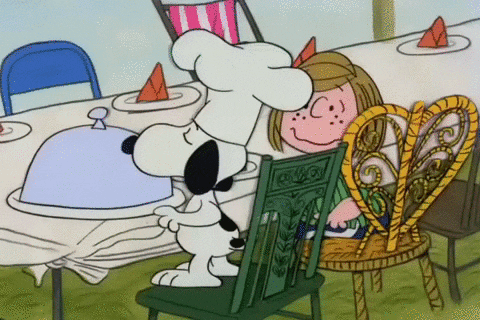 Snoopy Master Chef Happy Thanksgiving Charlie Brown GIF