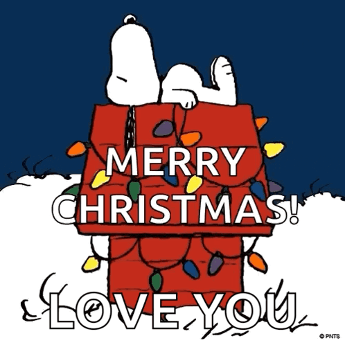 Snoopy Merry Christmas Gif GIF