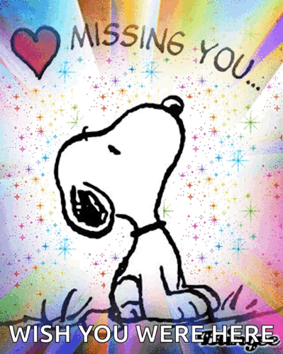 Snoopy Missing You Wish You Were Here