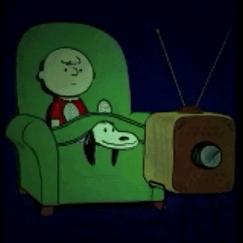 Snoopy Movie Night GIF