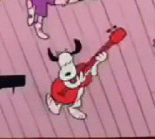 Snoopy Playing Guitar GIF