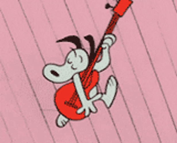 Snoopy Rock Star GIF
