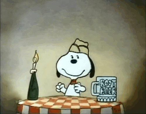 Snoopy Root Beer Foam GIF