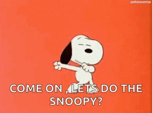 Snoopy Saturday Dancing To The Beat GIF