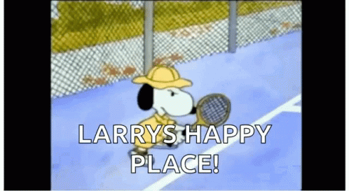 Snoopy Saturday Playing Tennis GIF