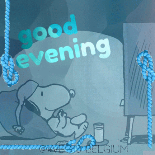 Snoopy Saying Good Evening