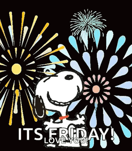 Snoopy Saying It's Friday