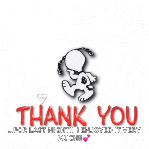 Snoopy Saying Thank You for Last Night