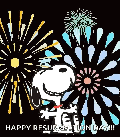 Snoopy Says Happy Resurrection Day Fireworks