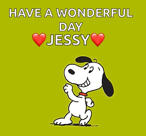 Snoopy Says Have A Wonderful Day Jessy GIF