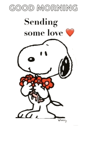 Snoopy Sending Have A Good Day Love GIF