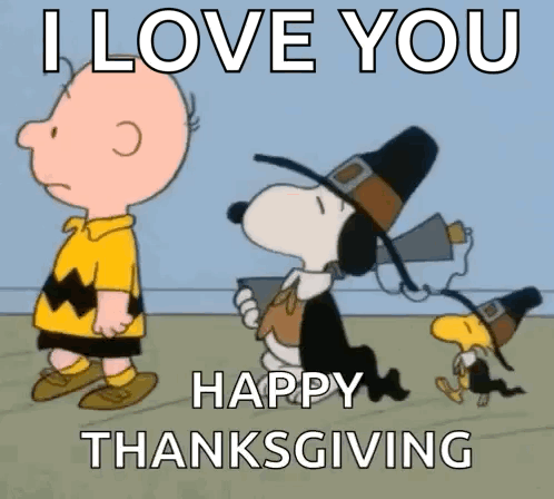 Snoopy Walking Animated Happy Thanksgiving GIF