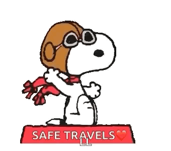 Snoopy Wearing Helmet and Scarf