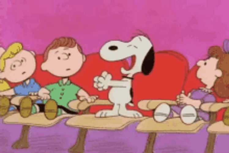 Snoopy Whistle Clap Charlie Brown Cartoon GIF