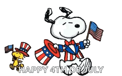 Snoopy Woodstock Fourth of July Red